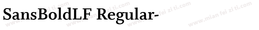 SansBoldLF Regular字体转换